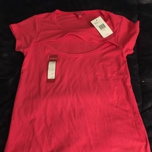 Guess Cutout Coral Top